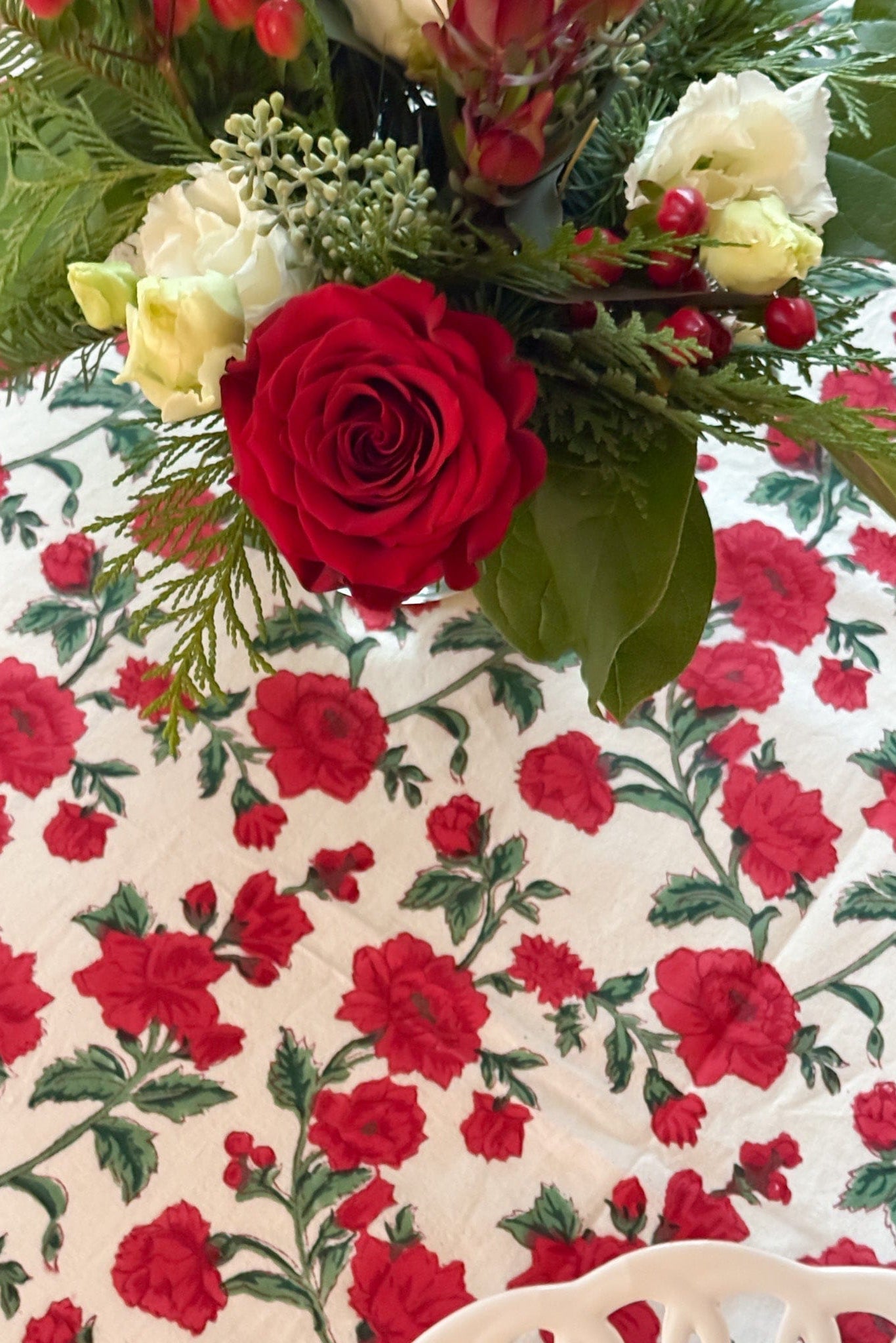 SARA KHATIB DESIGN Tablecloth ROUGE GARDEN TABLECLOTH