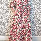 SARA KHATIB DESIGN TOP THE LOWELL TOP ECRU POPPY