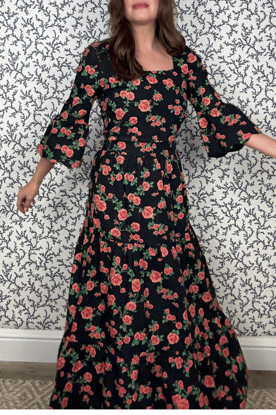 SARA KHATIB DESIGN TOP THE LOWELL TOP ROSE GARDEN