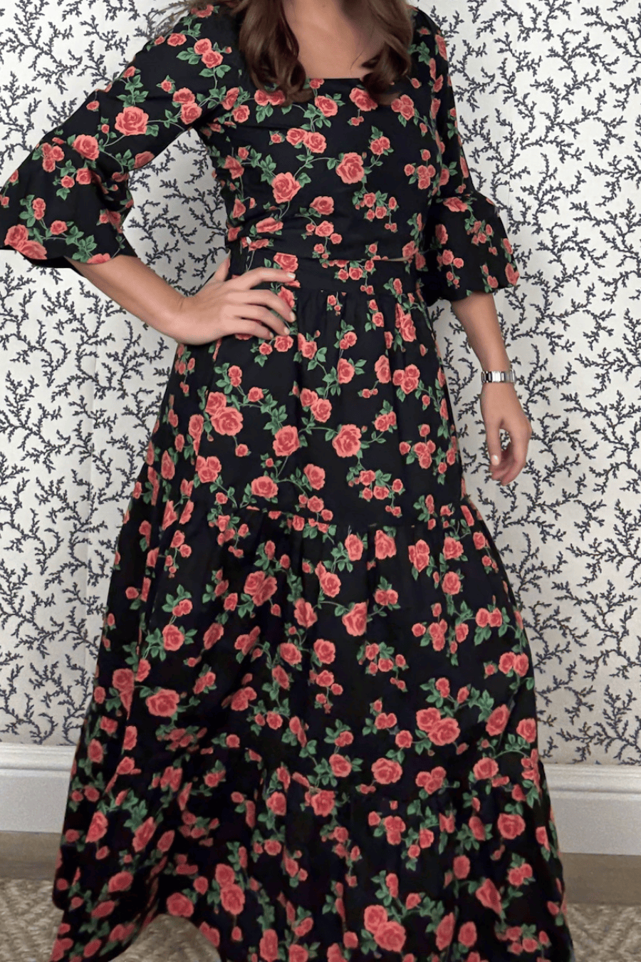 SARA KHATIB DESIGN TOP THE LOWELL TOP ROSE GARDEN