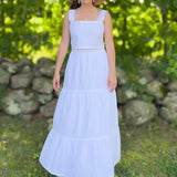 SARA KHATIB DESIGN TOP THE NEWPORT TOP WHITE POPLIN