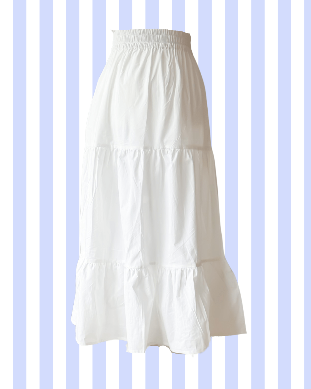 SARA KHATIB DESIGN TOP THE SOUTHPORT SKIRT WHITE POPLIN