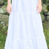 SARA KHATIB DESIGN TOP THE SOUTHPORT SKIRT WHITE POPLIN