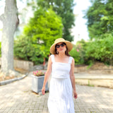 SARA KHATIB DESIGN TOP THE SOUTHPORT SKIRT WHITE POPLIN