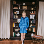 Sarah Alexis Dresses Jenny Shirt Dress - Dark Blue Sailor's Tile