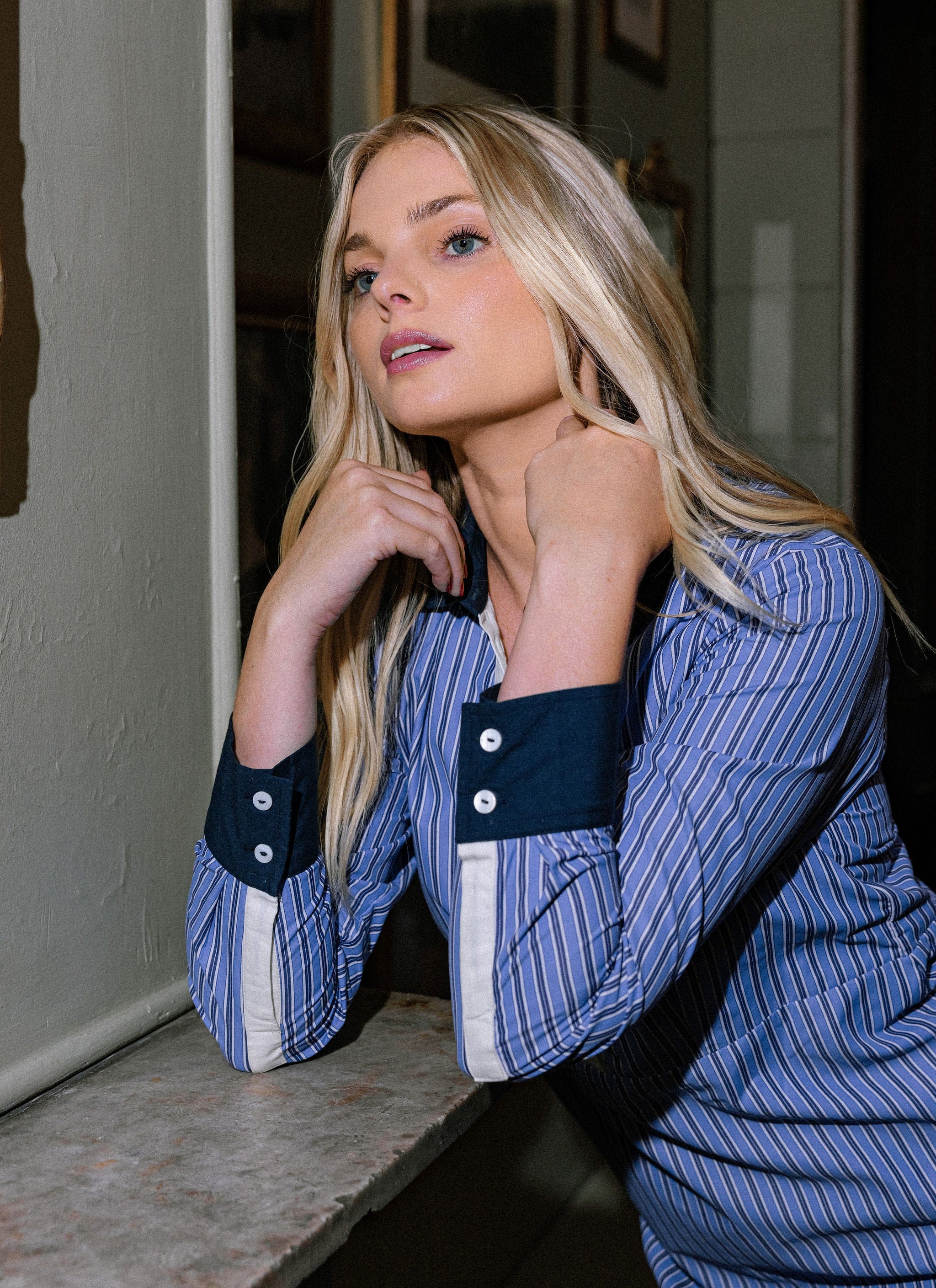 Sarah Alexis Dresses Jenny Shirt Dress - Starboard Stripe