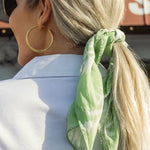 Sarah Alexis Scarf Tulip Indienne in Sweetgrass Green Ashley Neckerchief