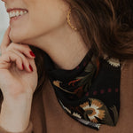 Sarah Alexis Scarf Fall Floral Ashley Silk Neckerchief