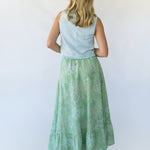 Sarah Alexis Skirt Florence Maxi Skirt - Green Lowcountry Watercolor