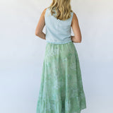 Sarah Alexis Skirt Florence Maxi Skirt - Green Lowcountry Watercolor