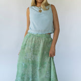 Sarah Alexis Skirt Florence Maxi Skirt - Green Lowcountry Watercolor