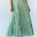 Sarah Alexis Skirt Florence Maxi Skirt - Green Lowcountry Watercolor