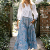 Sarah Alexis Skirt Florence Maxi Skirt - Purple Lowcountry Watercolor