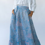 Sarah Alexis Skirt Florence Maxi Skirt - Purple Lowcountry Watercolor