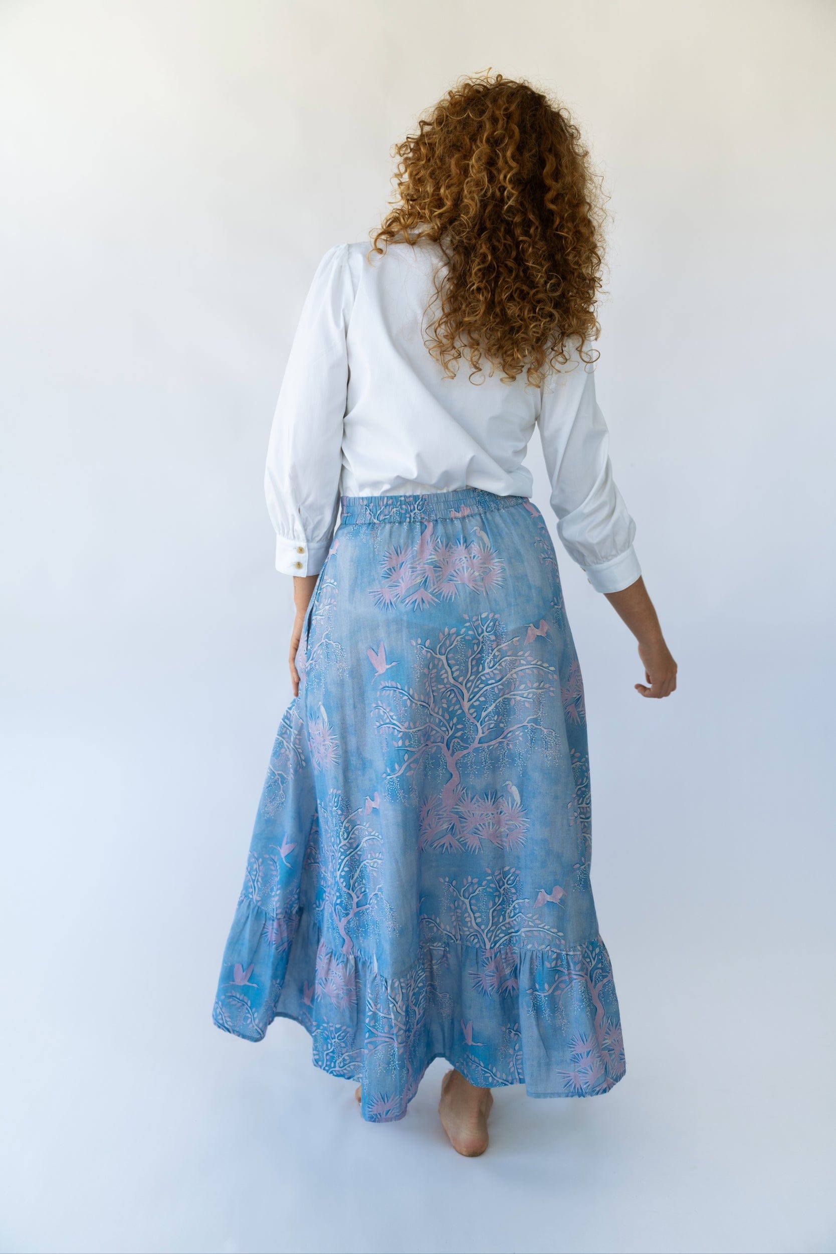 Sarah Alexis Skirt Florence Maxi Skirt - Purple Lowcountry Watercolor