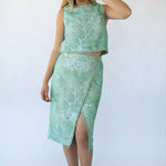 Sarah Alexis Skirt Michelle Skirt - Green Lowcountry Watercolor