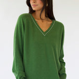 Sarah Alexis Sweater Carey Piped Cashmere Sweater