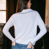 Sarah Alexis Sweaters Meagan Cashmere Polo - White