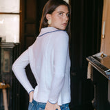 Sarah Alexis Sweaters Meagan Cashmere Polo - White
