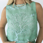Sarah Alexis Tops Alice Top - Green Lowcountry Watercolor