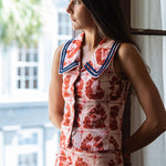 Sarah Alexis Tops Elizabeth Vest - Red Sailor's Tile