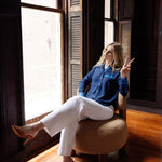 Sarah Alexis Tops Maeve Buttondown Shirt - Navy