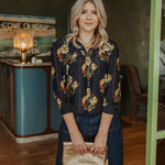 Sarah Alexis Tops Rachel Silk Blouse - Print