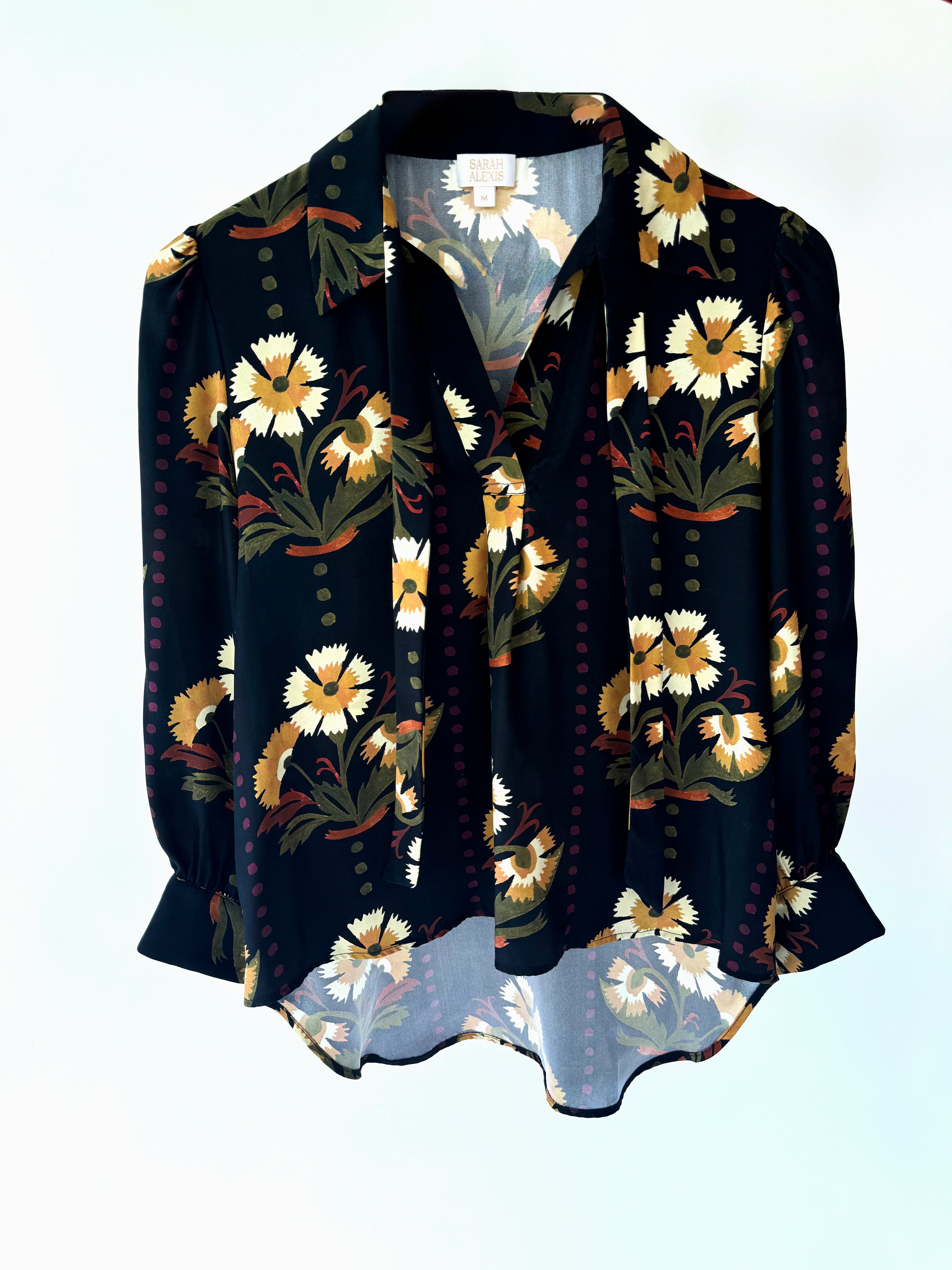 Sarah Alexis Tops Rachel Silk Blouse - Print