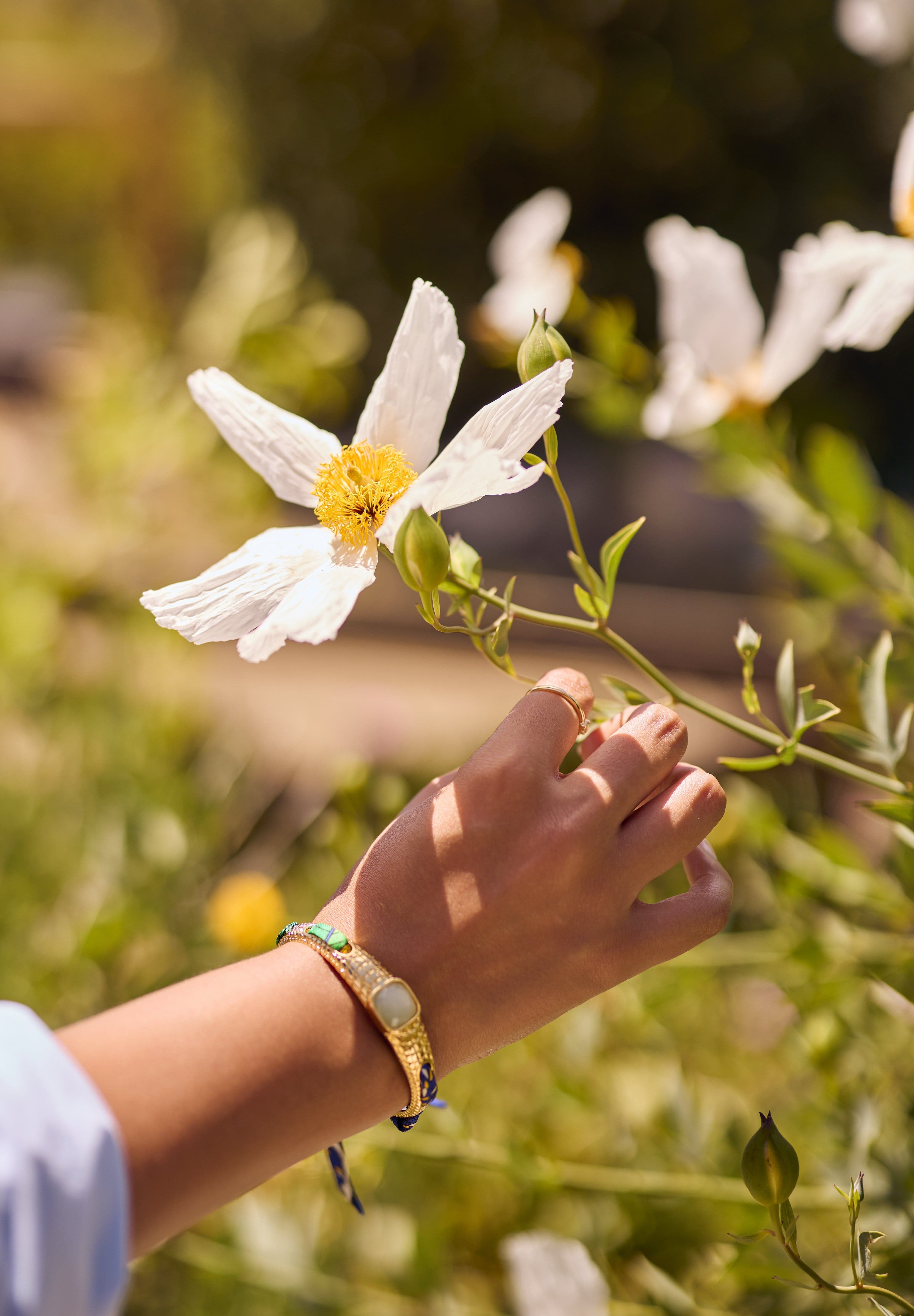 Siena&June Bracelet with Blue Lemonade Ribbon