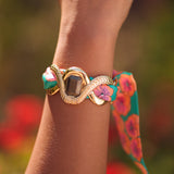 Siena&June Bracelet with Hibiscus Kiss Ribbon