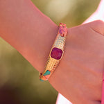 Siena&June Bracelet with Hibiscus Kiss Ribbon