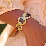Siena&June Bracelet with Rustic Seashells Ribbon