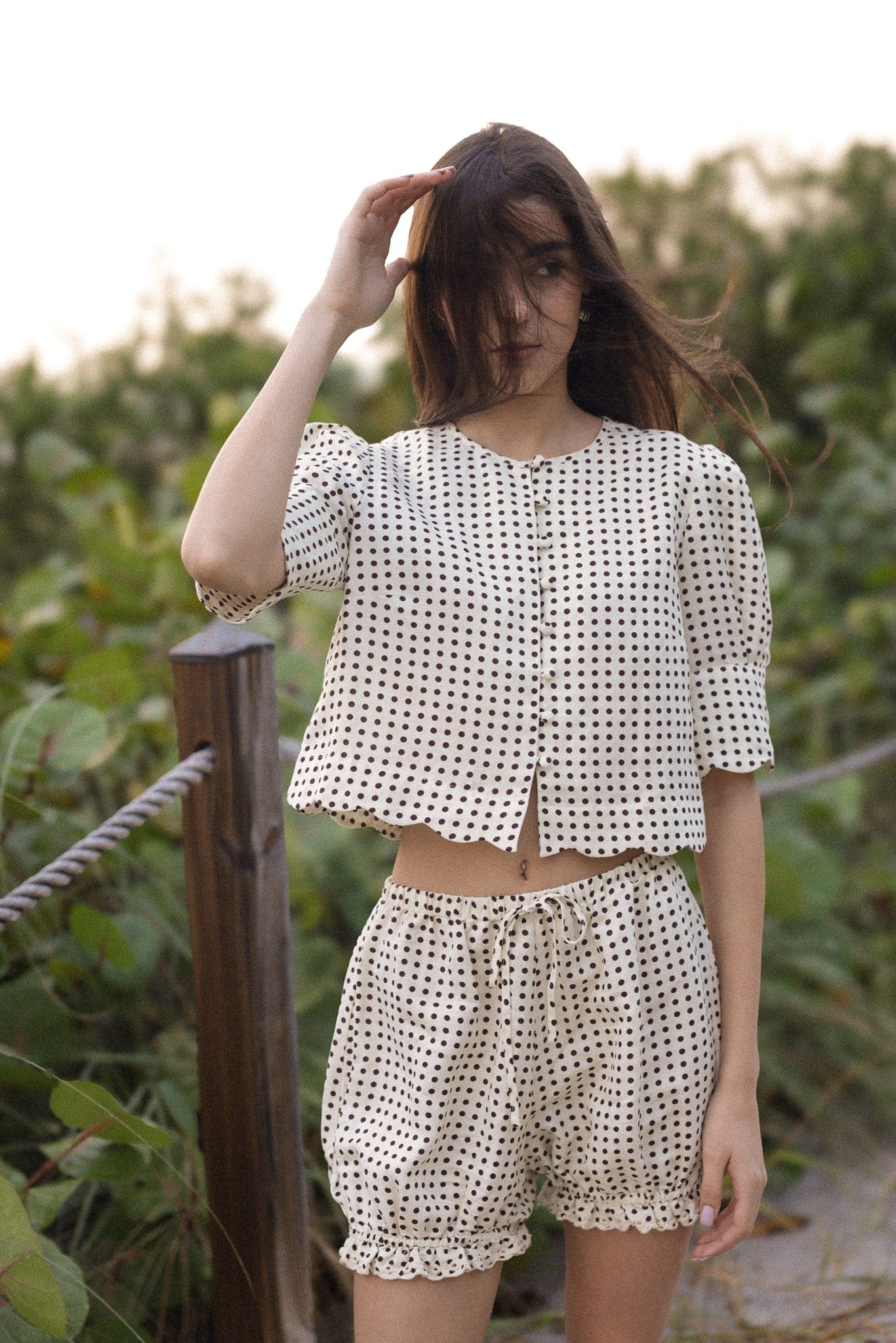 Sister New York dresses Scalloped Top Polka Dot