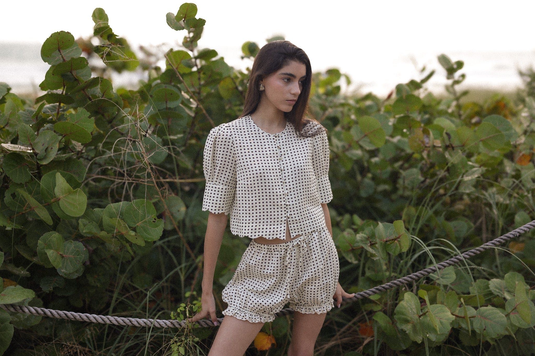 Sister New York dresses Scalloped Top Polka Dot