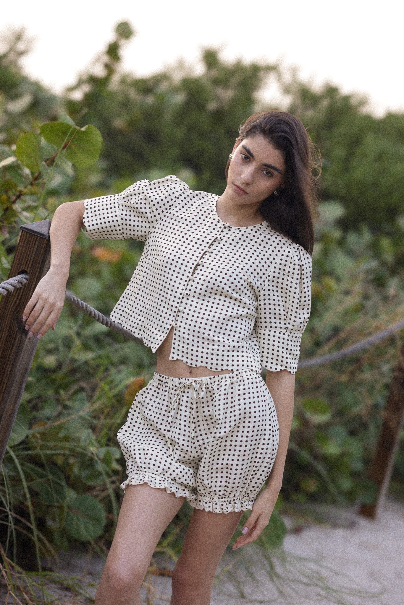 Sister New York dresses Scalloped Top Polka Dot