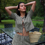 Sister New York Top Scalloped Top Leopard