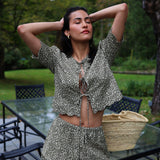 Sister New York Top Scalloped Top Leopard