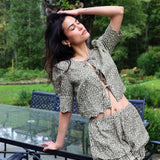 Sister New York Top Scalloped Top Leopard