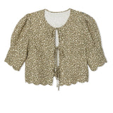 Sister New York Top Scalloped Top Leopard