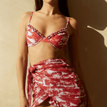 Sister Swim Bowe Top Ruffle in Vintage Tiki