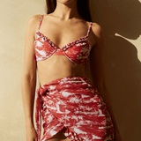 Sister Swim Bowe Top Ruffle in Vintage Tiki