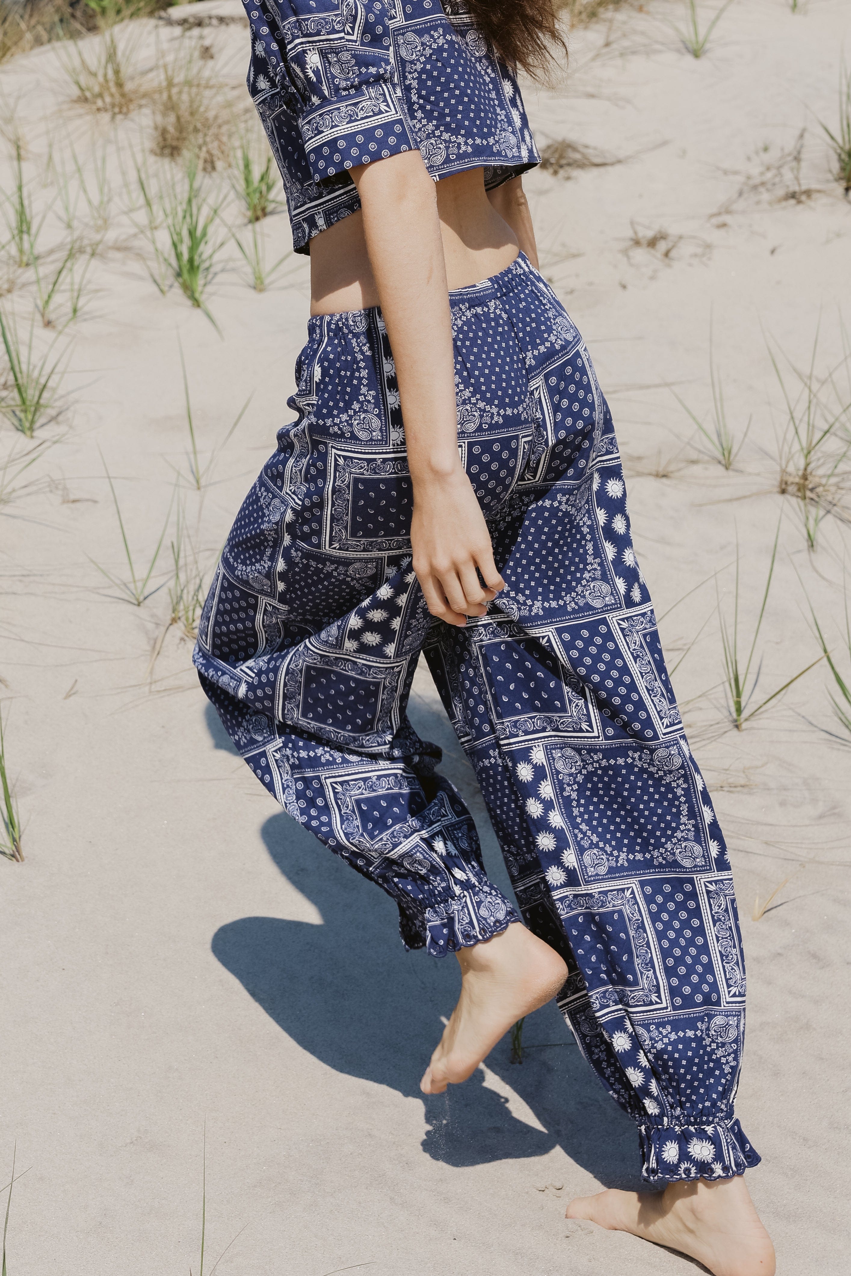 Sister Swim dresses Bloomer Pant Navy Bandana Print