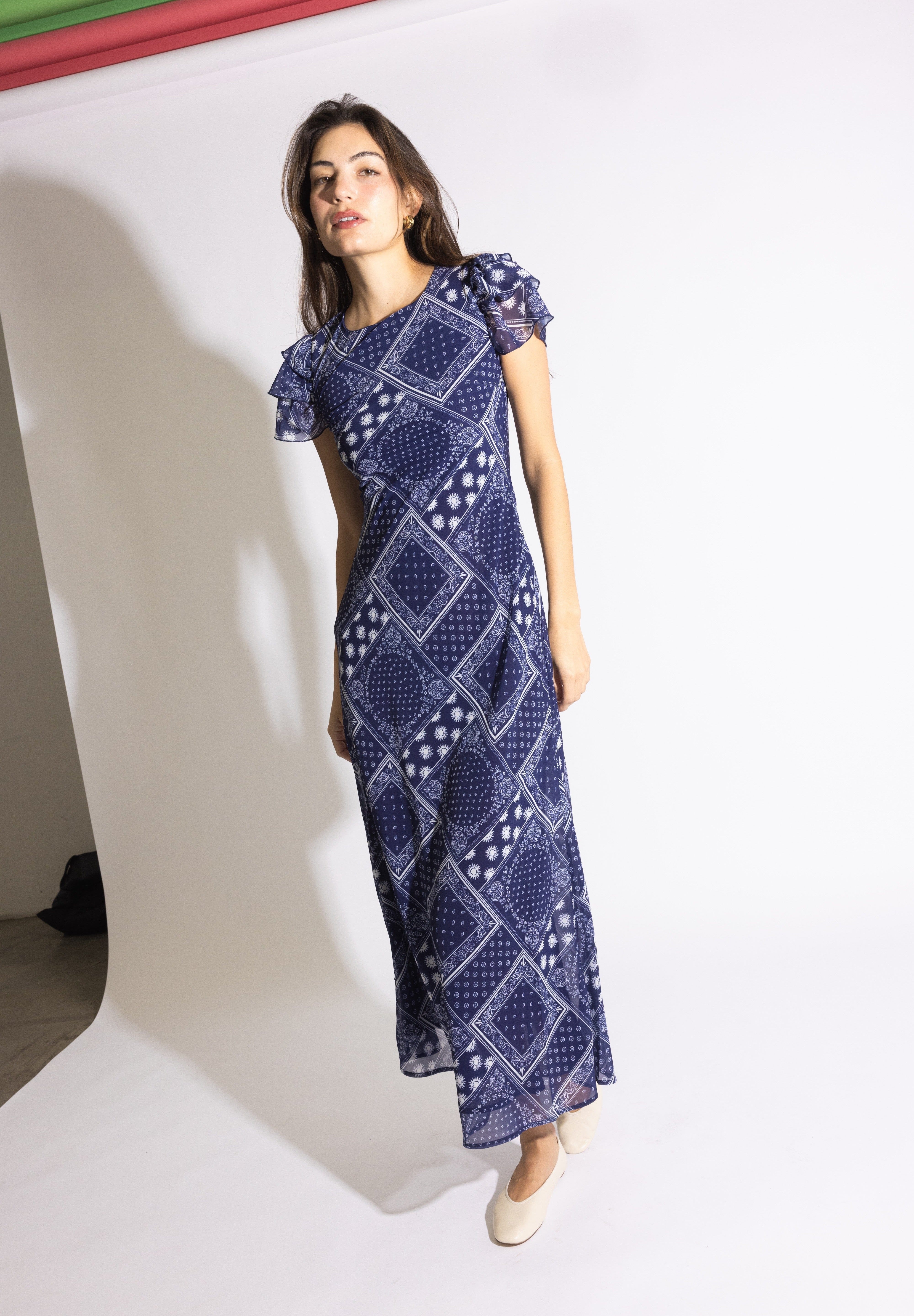 Sister Swim dresses Fox Dress in Navy Bandana