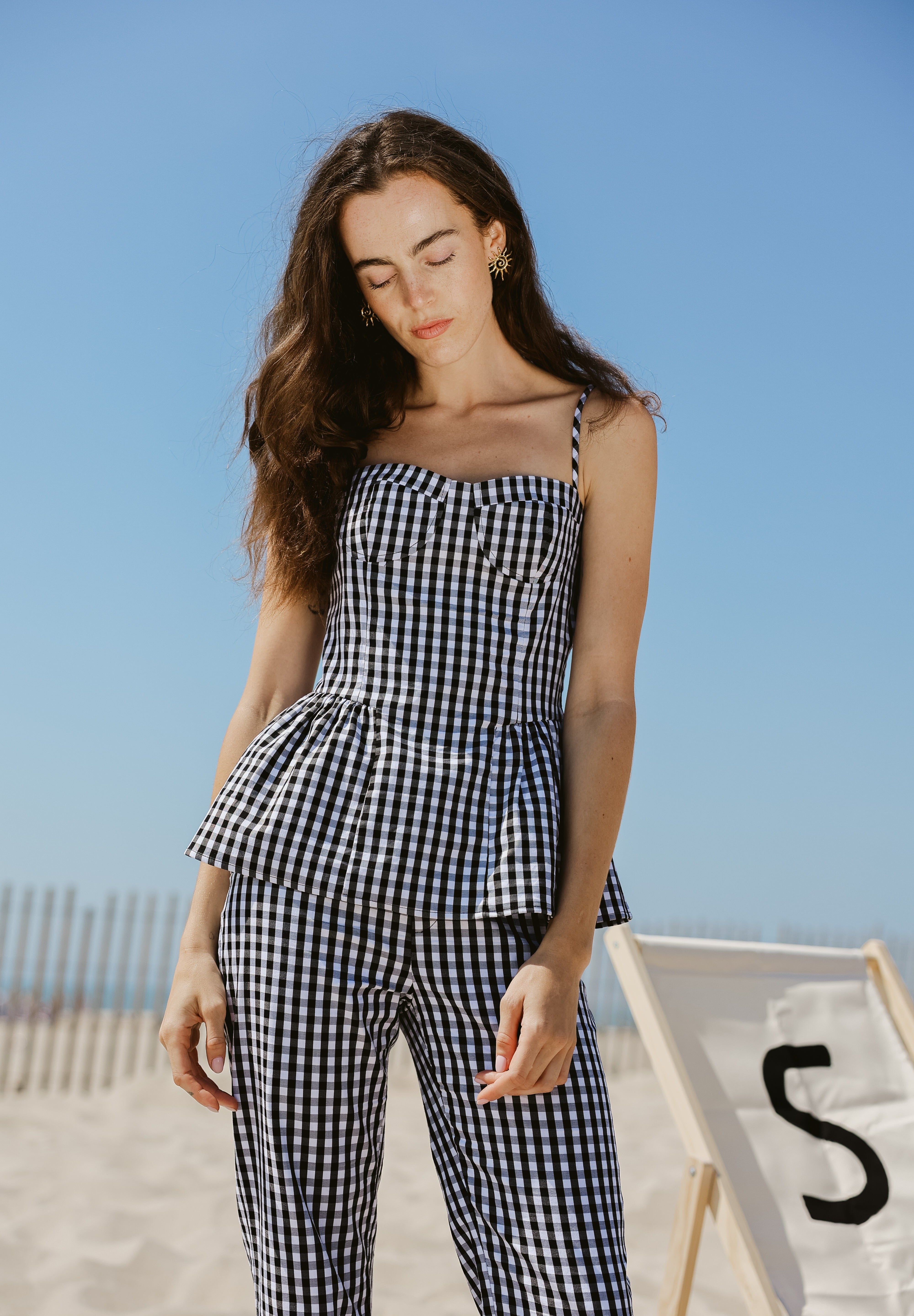 Sister Swim dresses Friday Top Black & White