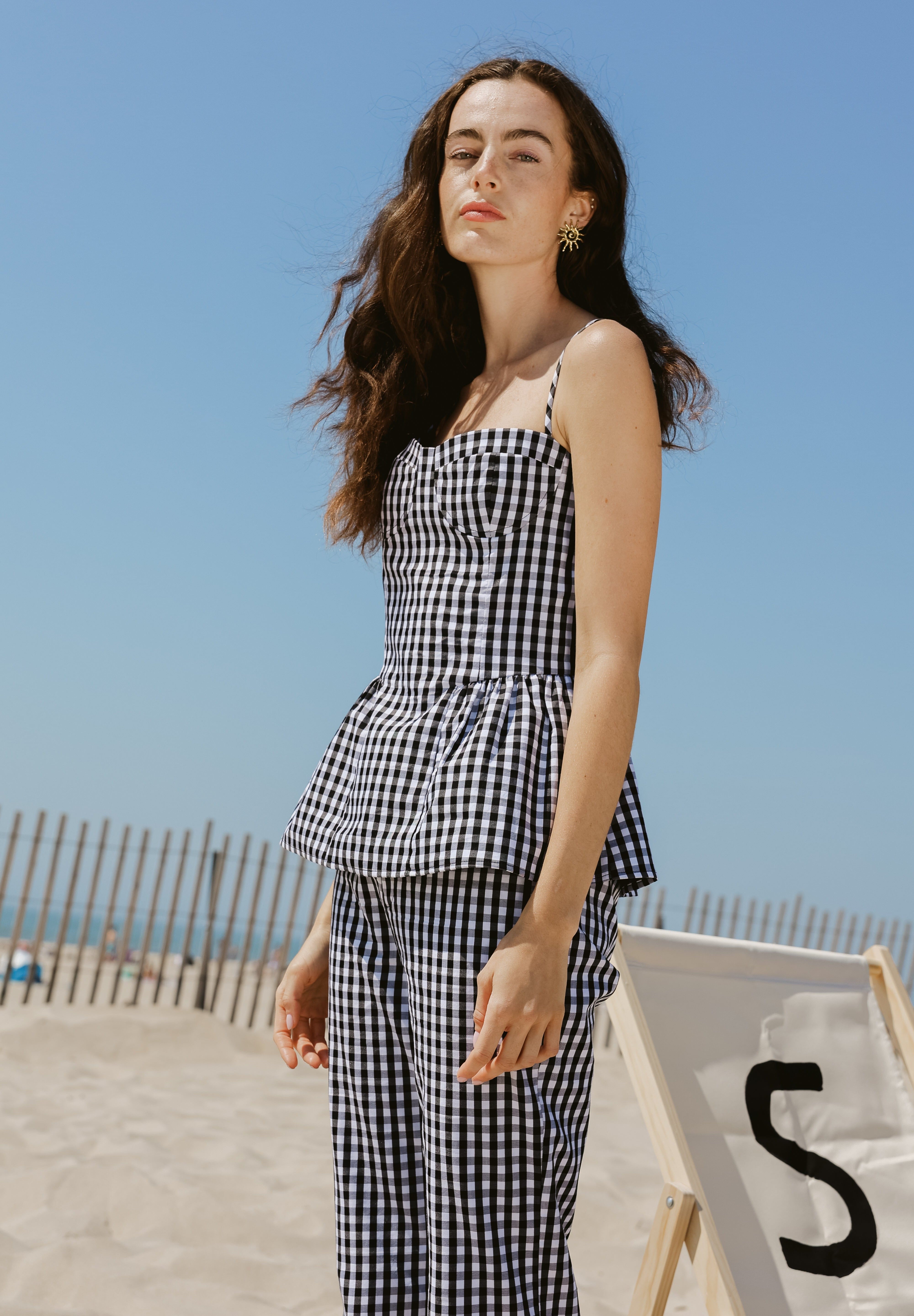 Sister Swim dresses Friday Top Black & White