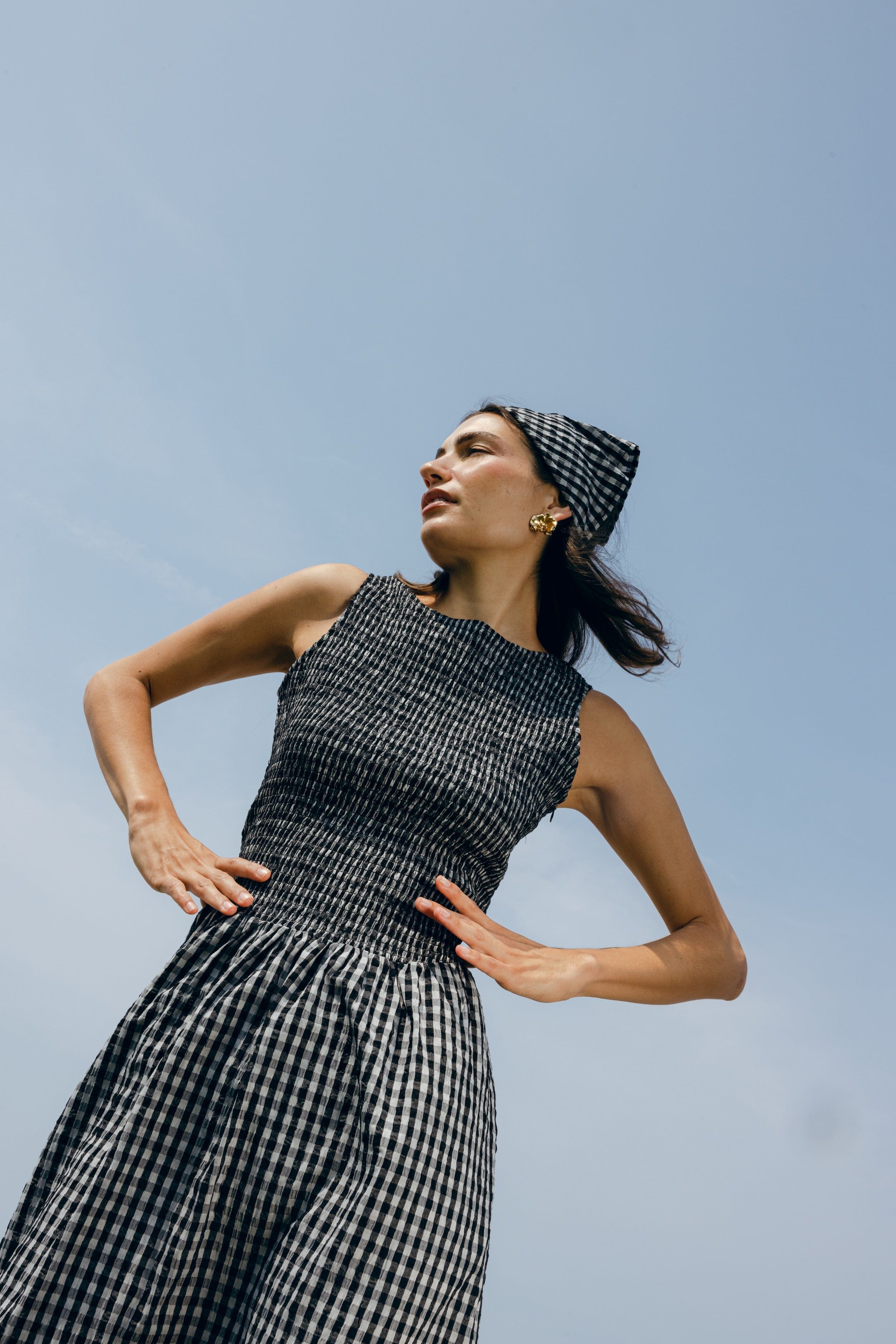 Sister Swim dresses Hailey Dress Black and White Check