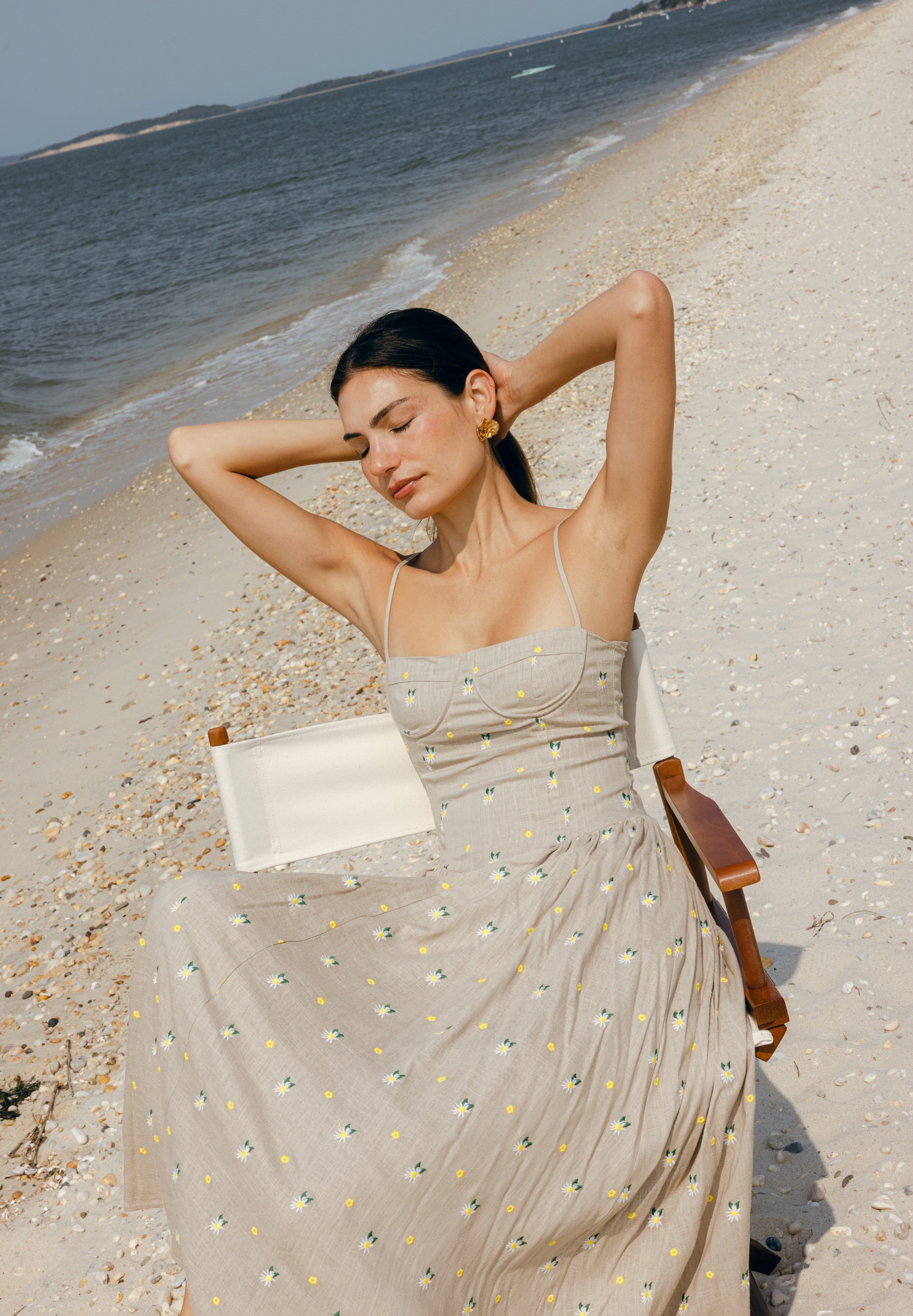 Sister Swim dresses Lou Lou Dress Embroidered Daisy