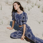 Sister Swim dresses Madrid Top Navy Bandana Print