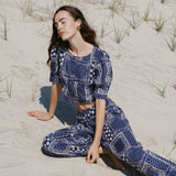 Sister Swim dresses Madrid Top Navy Bandana Print