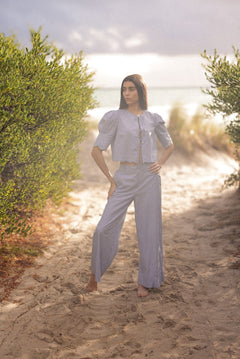 Sister Swim dresses Portofino Pant Blue Stripe